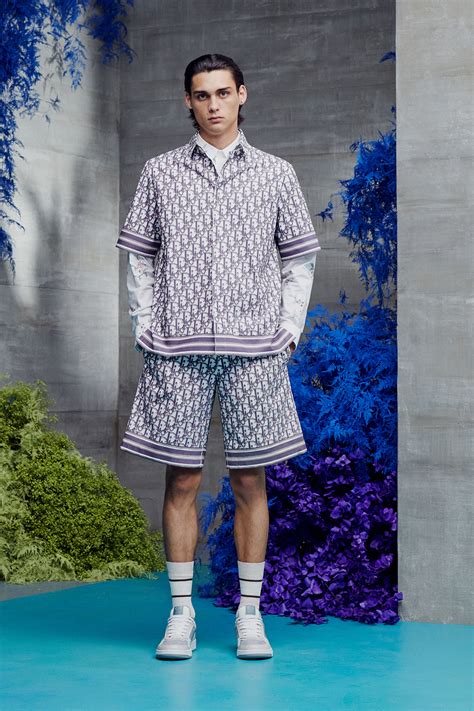 dior shorts and shirt set men